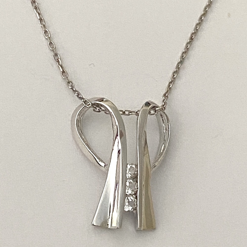 💎Clear real topaz stones 925 silver necklace - Picture 3 of 5